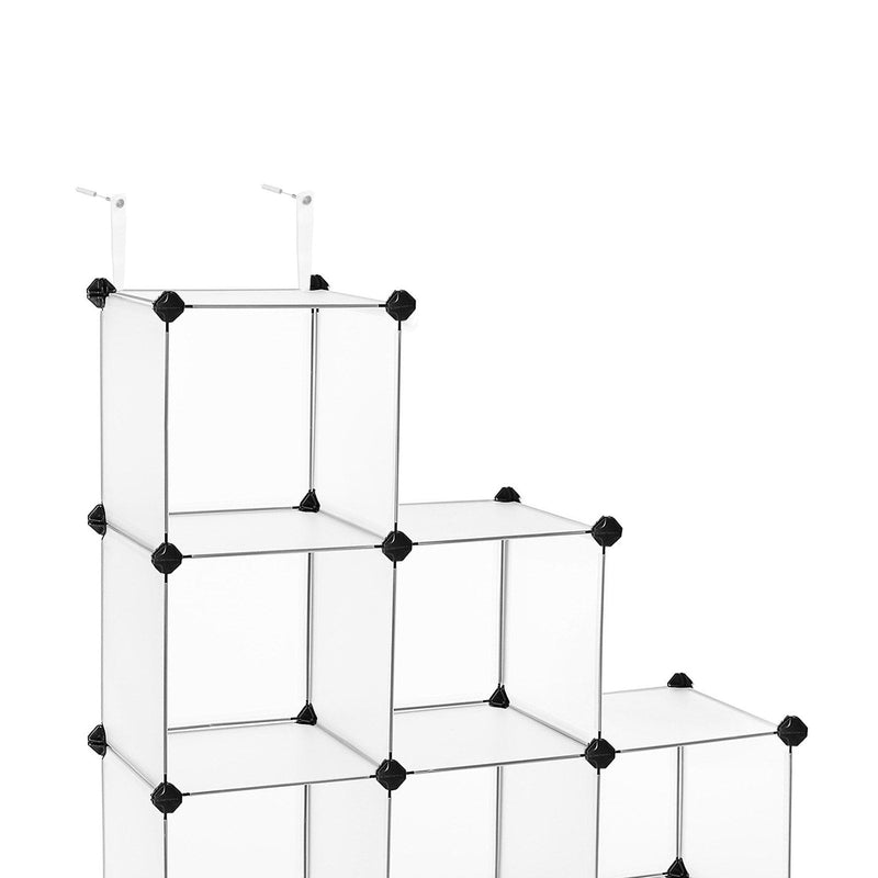 Racking System - 6 Cubees - Room Distributør - Garderobe - Skavskab - Opbevaringsboks - Hvid - 93 x 31 x 93 cm