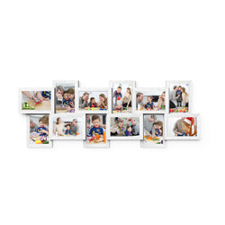 Collage de cadre photo pour 12 photos de 10 x 15 cm chacune - blanc