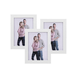 Fotoramme - med glasplade - 3 stykker - 13 x 18 cm - Hvid