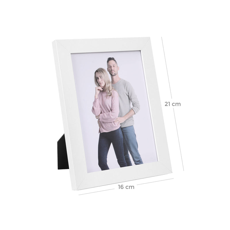 Fotorram - med glasplatta - 3 stycken - 13 x 18 cm - vit