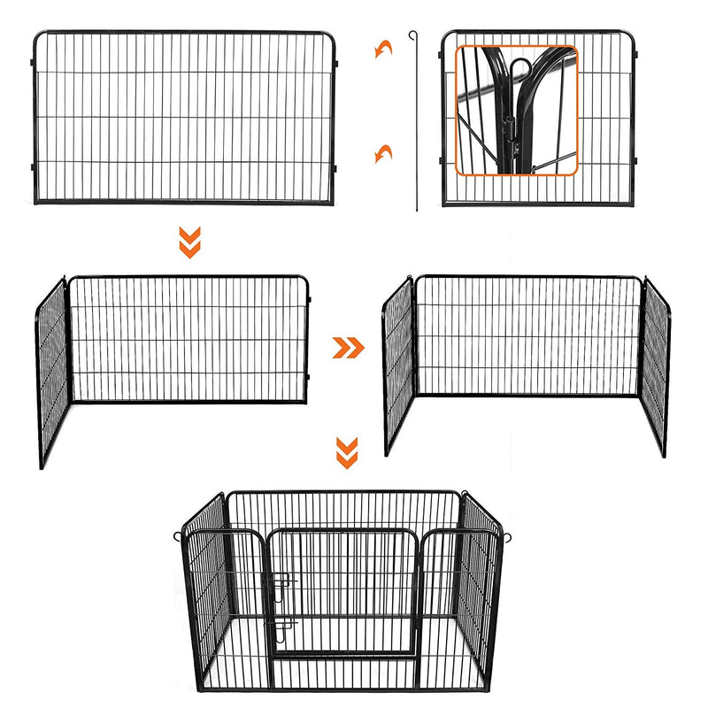 Puppyren - Puppyhek - Dierenbox voor honden - 122 x 80 x 70 cm - Zwart