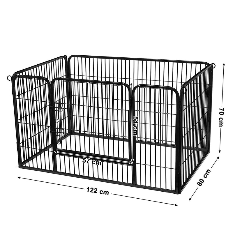 Puppyren - Puppyhek - Dierenbox voor honden - 122 x 80 x 70 cm - Zwart