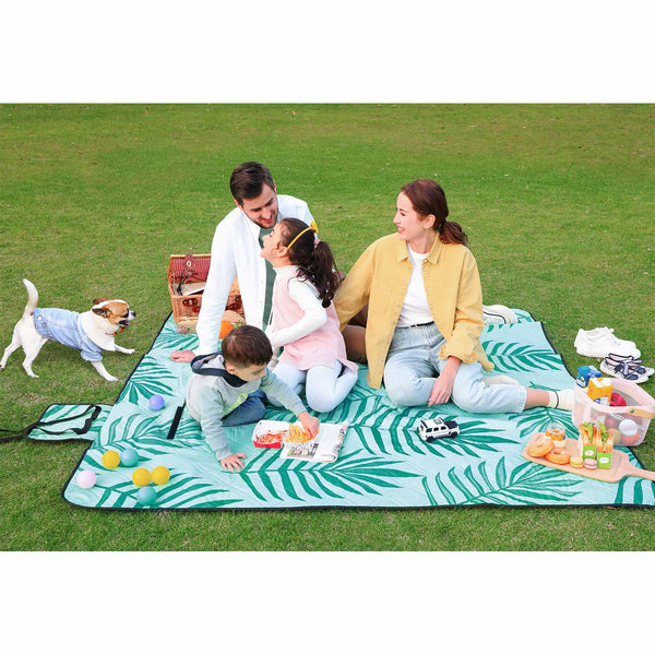 Couverture de camping - couverture de pique-nique - couverture de plage - 200x200cm - bleu