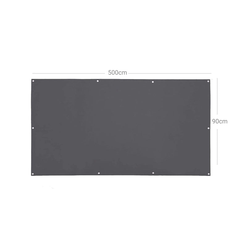 Écran de confidentialité - Anthracite - Protection des investissements - Balkonevoek - 500 x 90 cm - Gray