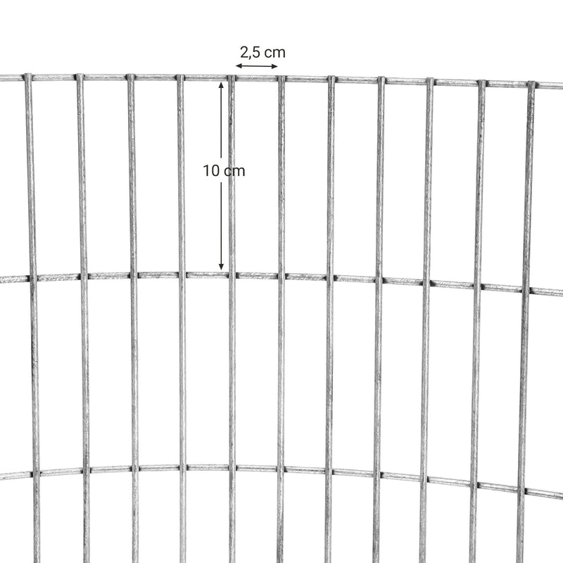 Schanskorven - Ronde sierschanskorven - Stenen schanskorven - Van metaal - Stenen mand - Roestvrij - 90 x 40 cm