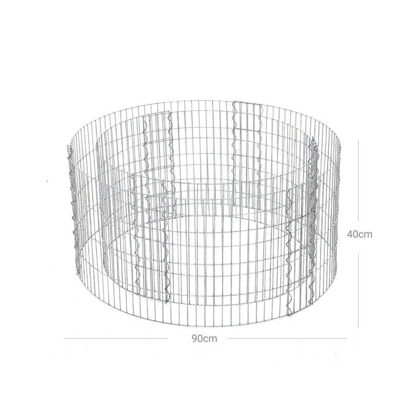 Coșuri Schans - coșuri rotunde Sierchans - Gabions de piatră - Made din metal - Coș de piatră - inoxidabil - 90 x 40 cm