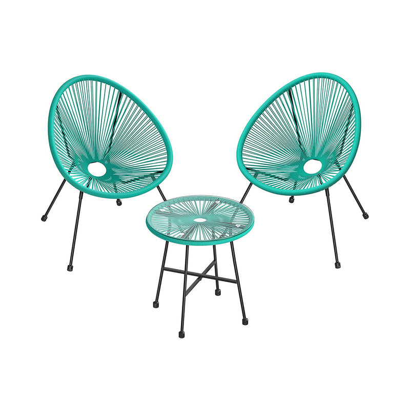 Lounge set - Balkonmeubels - Tuinmeubelset - Terrasmeubels - Set van 3 - Blauw