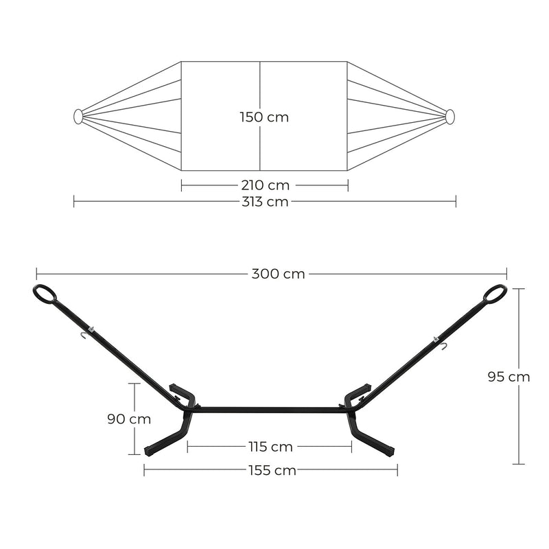 Hamming Mat med standard - Hamming Mat med ramme - i højdejusterbar - belastningskapacitet 240 kg - Grå