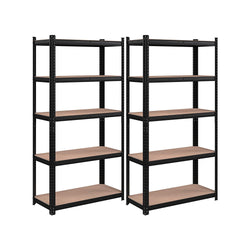 Racks de stockage - Ensemble de 2 à180 x 90 x 40 cm - à 875 kg de capacité de charge - noir