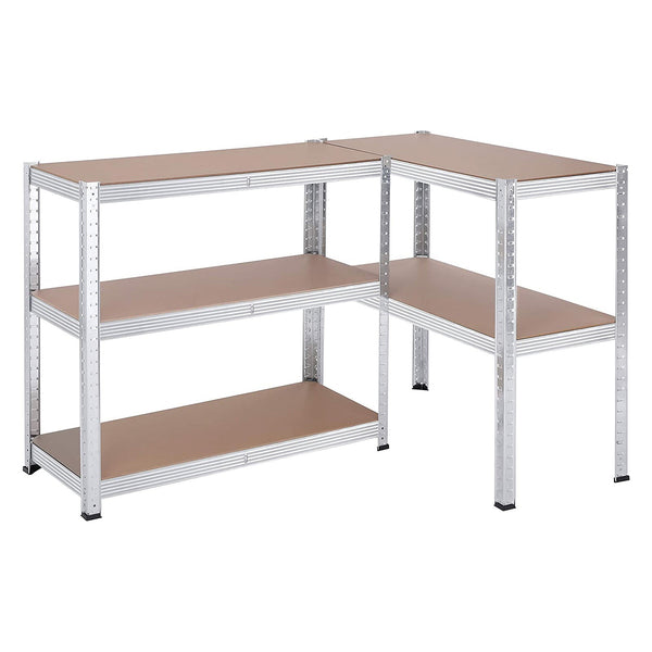 Racks de stockage - Ensemble de 2 -180 x 90 x 40 cm - à 875 kg de capacité de charge - argent