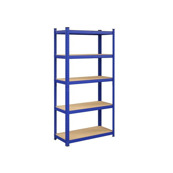 Rack de rangement avec 5 étagères - étagères réglables - 180 x 90 x 40 cm - jusqu'à 875 kg de capacité de charge - bleu