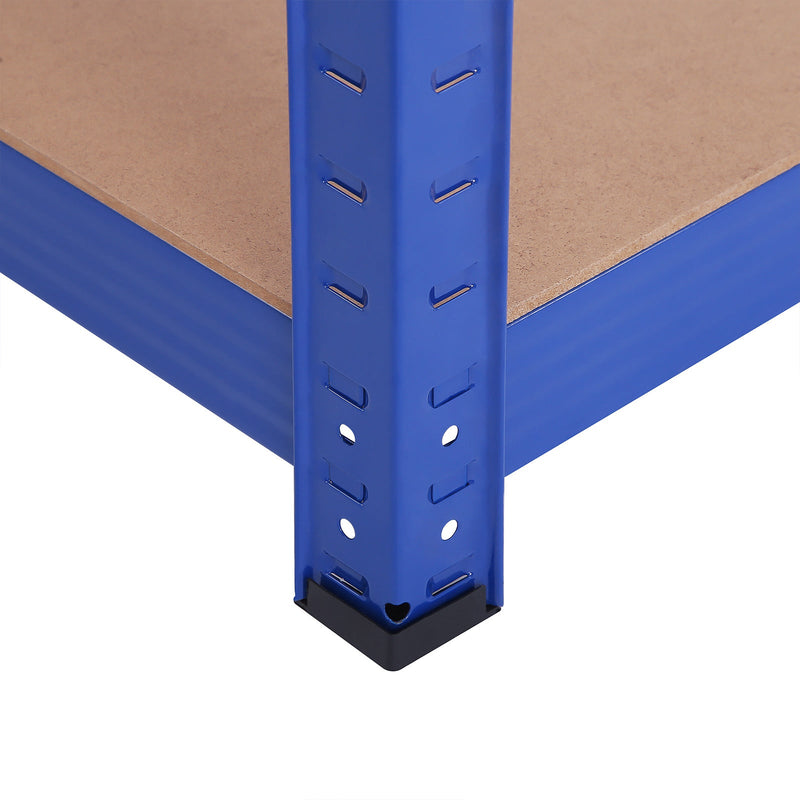 Opbergrek met 5 legborden - Verstelbare legborden - 180 x 90 x 40 cm - Tot 875 kg draagvermogen - Blauw