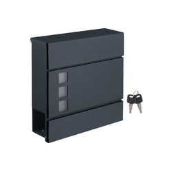 Wall Letterbox - Letterbox - Med tidningsbox - med Lock - Anthriciet