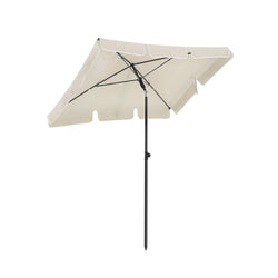 Parasol - parveke parasoli - puutarha -parasoli - suorakulmainen - auringonsuoja - 200 x 125 cm - beige