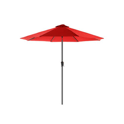 Parasol - Garden Parasol - Ø 270 cm - Parasol de piață - cu manivelă - Protecție solară - Roșu