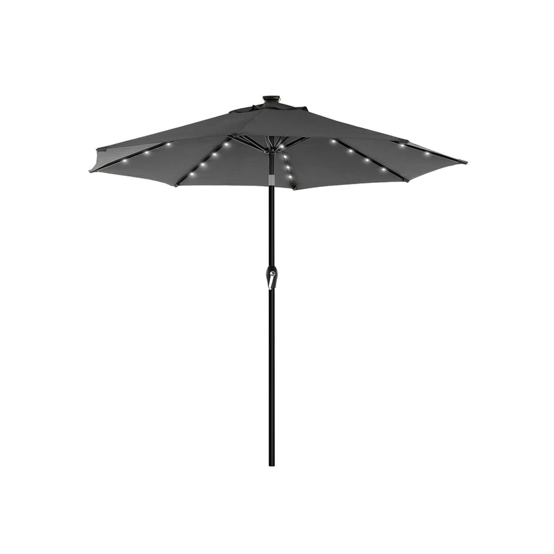 Parasol - Sunshade - Garden Parasol - avec éclairage LED - Gray