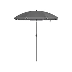 Parasol - Garden Parasol - Solbeskyttelse - med krumtap - Ø 160 cm - Grå