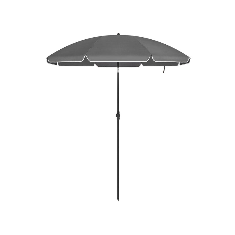 Parasol - Jardin Parasol - Protection solaire - avec manivelle - Ø 160 cm - Gray