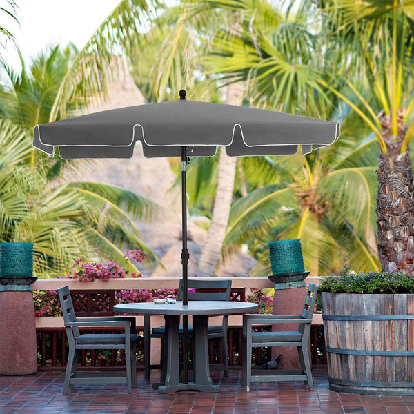 Parasol - Ecran de grădină dreptunghiular - Protecție UV până la UPF 50+ - Tiltable - Parasoldoek - Grey