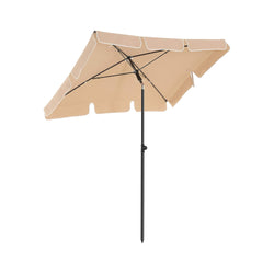 Parasol - suorakaiteen muotoinen - kallistettava - 180 x 125 cm - taupe