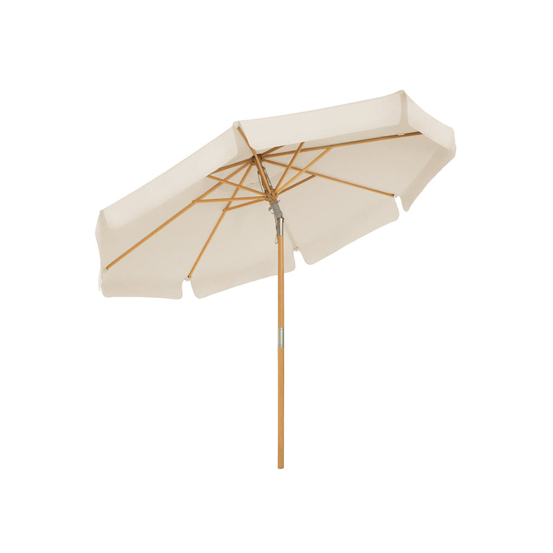 Parasol - puutarha -parasoli - 270 cm - kahdeksankulmainen - hout parasol napa - kallistettava - beige