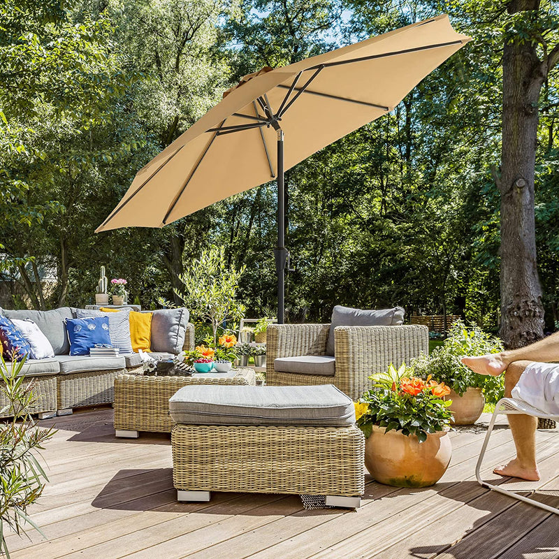 Parasol de jardin - Terrasse Parasol - Protection solaire - Suncreen - Taupe