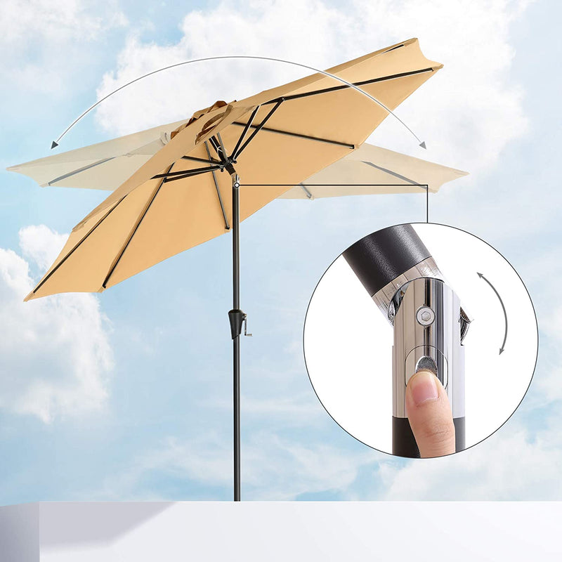 Tuinparasol - Terrasparasol - Zonnewering - Zonnescherm - Taupe