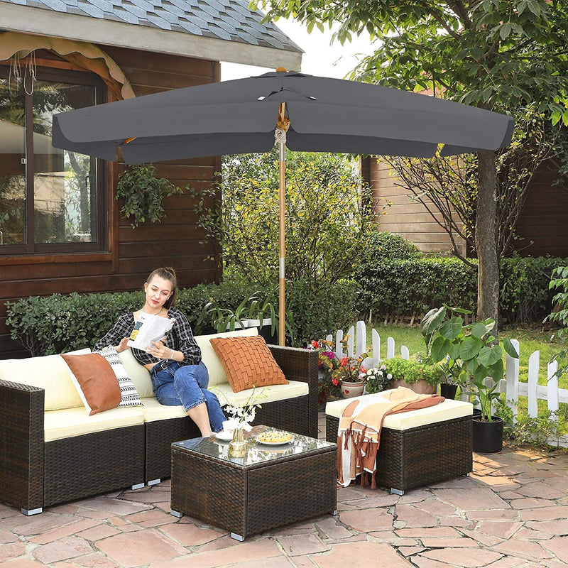 Parasol - Sunshade - Terrace Parasol - Sun Protection - Grey