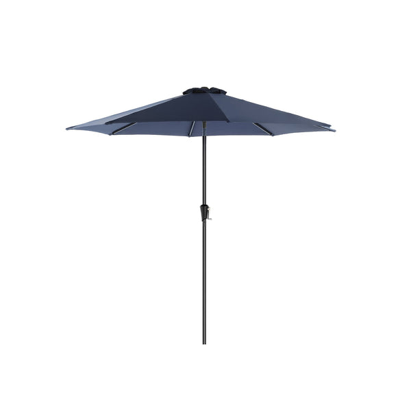 Parasol - Tuinparasol - Ø 300 cm - Achthoekig - Kantelbaar - Met zwengel - Blauw