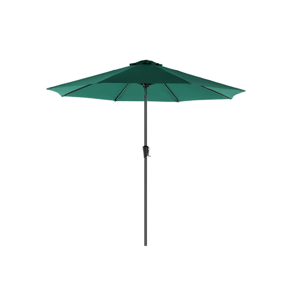 Parasol - Garden Parasol - Ø 300 cm - Octogonal - Tiltable - avec manivelle - vert