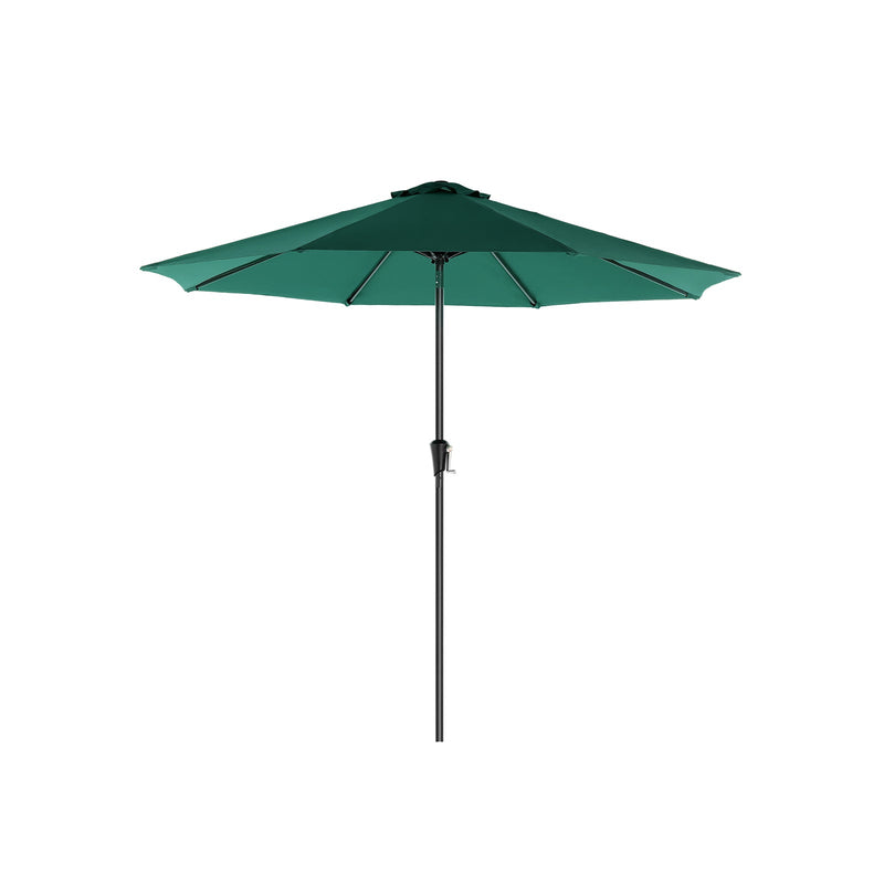 Parasol - Garden Parasol - Ø 300 cm - ottekantet - vippbar - med krumtap - grøn