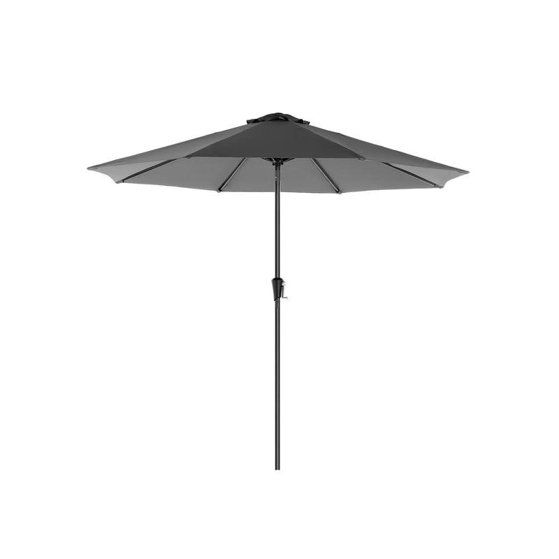 Parasol - trädgårdsskärm - åttkantig - med slinger - Ø 300 cm - grå