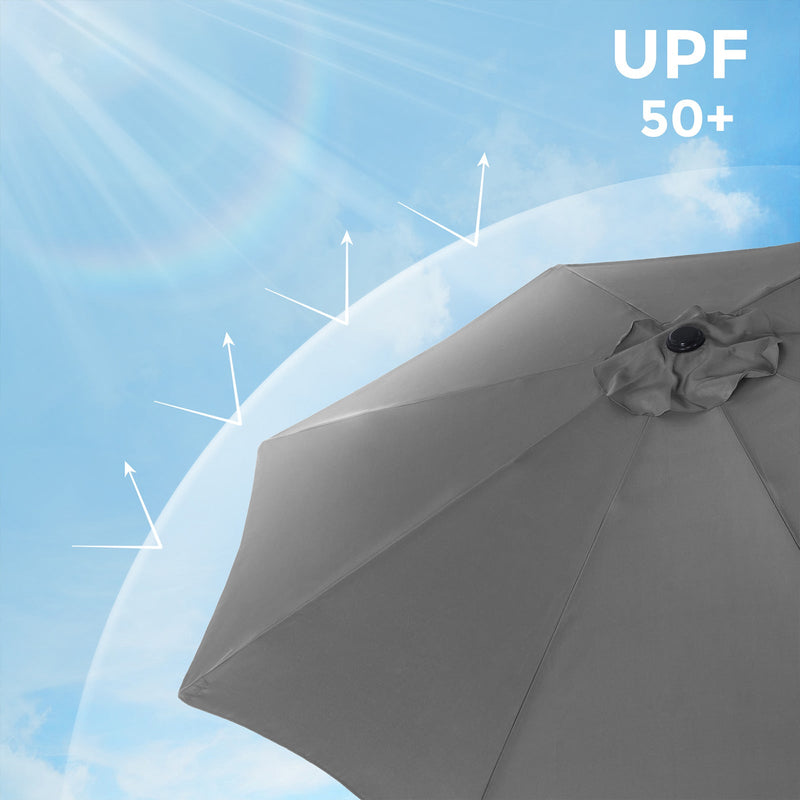 Parasol - Ecran de grădină - Octagonal - cu sling - Ø 300 cm - gri