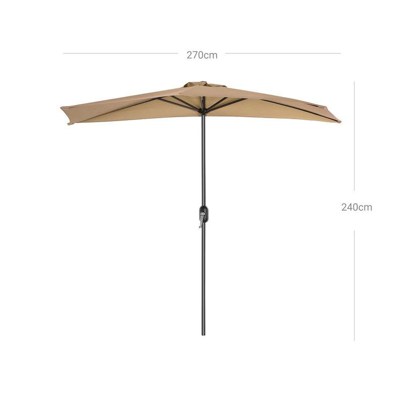 Parasol - Auringonvarjo - Terrace Parasol - Parveke -näyttö - Taupe