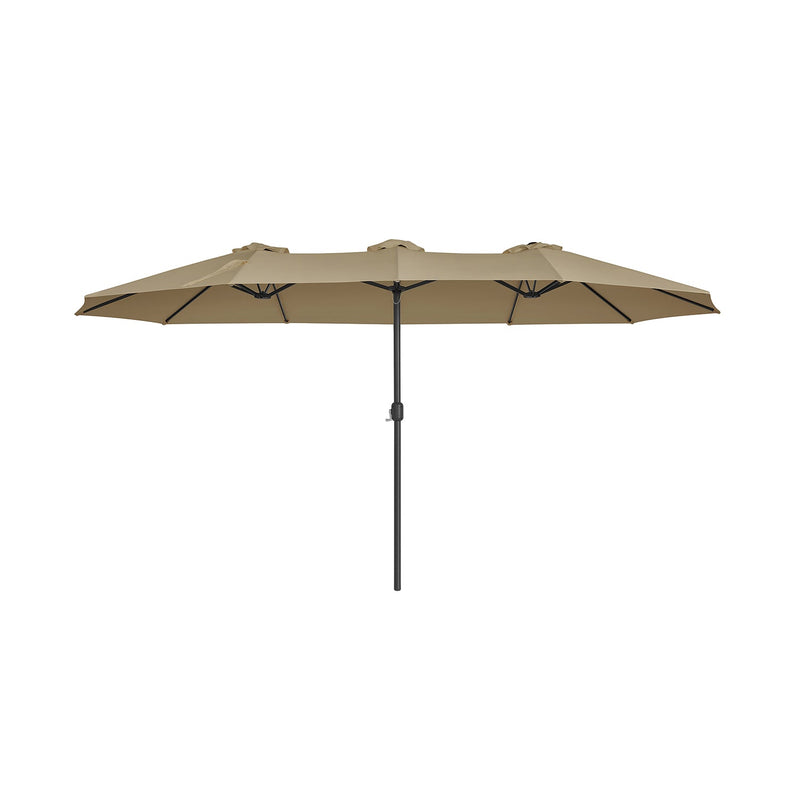 Parasol - extra stor trädgårdsparasol - markis - oval form - brun