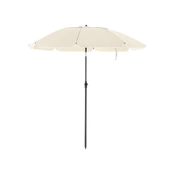 Parasol - Beach Parasol - Ø 200 cm - Octagonal - Tiltable - With Crank - Beige