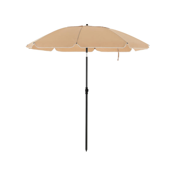 Parasol - Garden Parasol - Ø 200 cm - Octogonal - Tiltable - avec manivelle - taupe