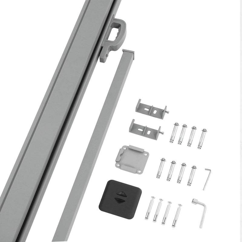Side Canopy - 160 x 300 cm (H X L) - Udvidelig - Privatlivsskærm - Solbeskyttelse - Side -Hatch - Grå