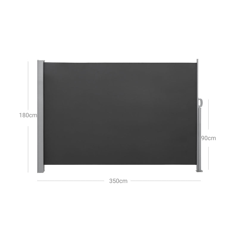 Windscherm 180 x 350 cm - Tuinscherm - Grijs