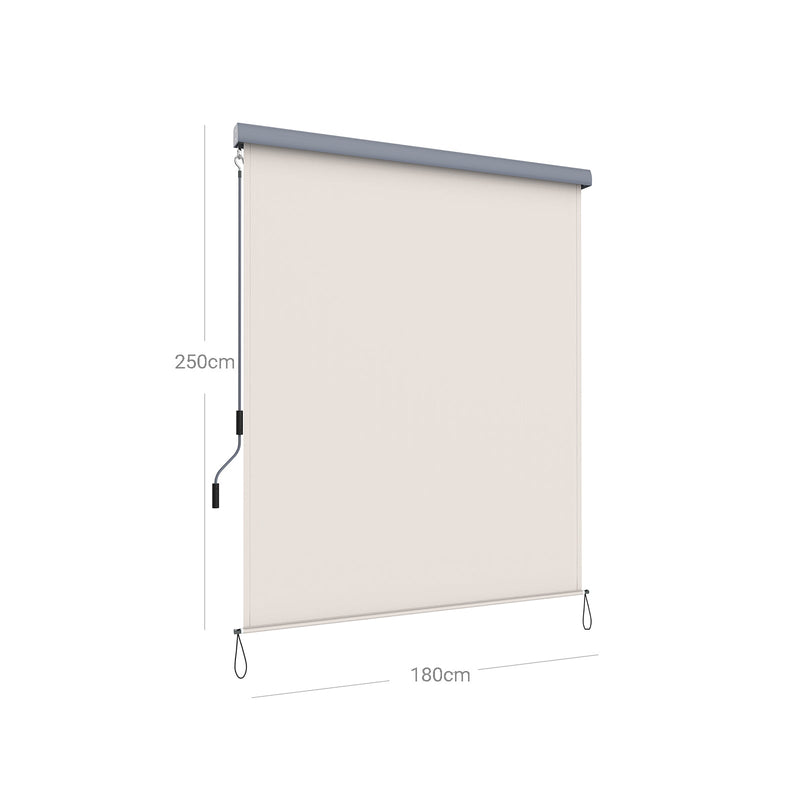 Luifel - Verticale luifel - Zonnewering - uitschuifbaar - 2,5 x 1,8 m - Beige