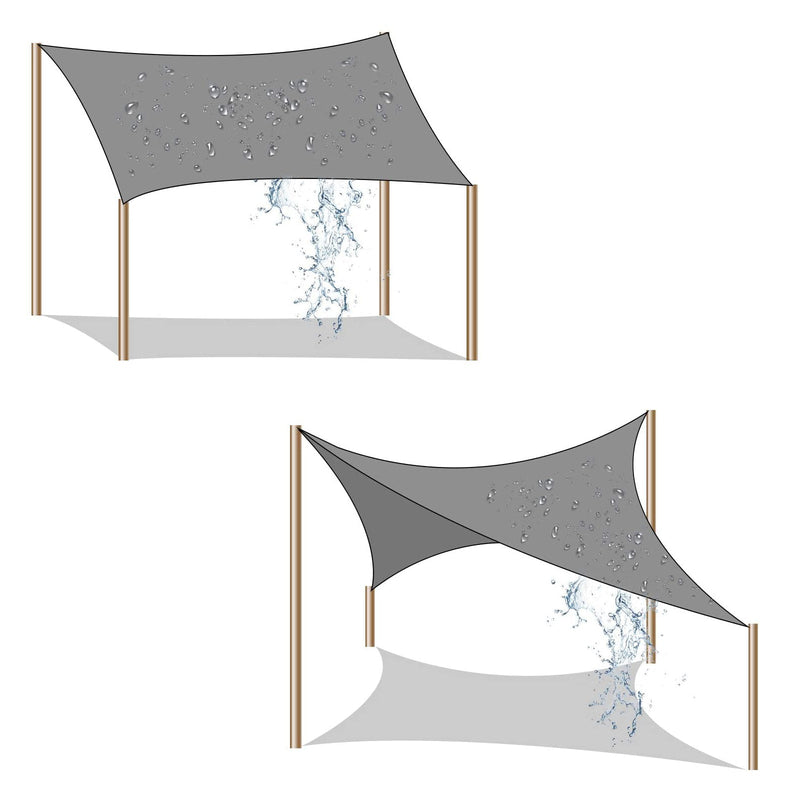 Zonnezeil - Protection solaire de la déchirure - Resicant - Tissu solaire - Arrête 85% des rayons du soleil - Gris clair