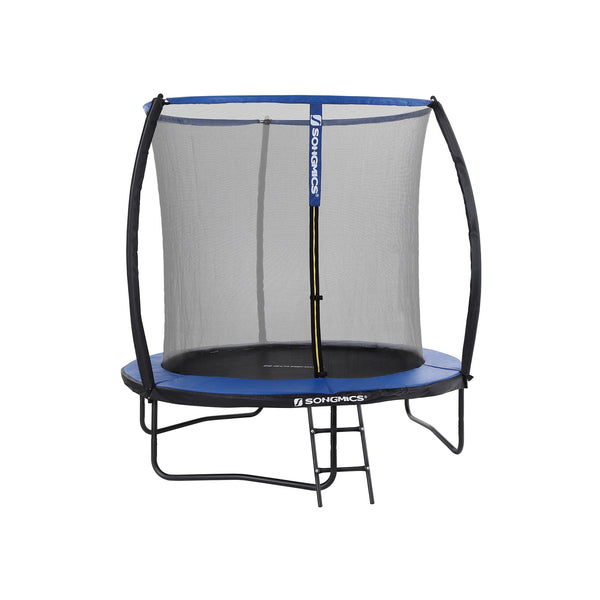 Tuintrampoline - Trampoline - Met net - Rond - Met trap -  Ø 244 cm - Blauw