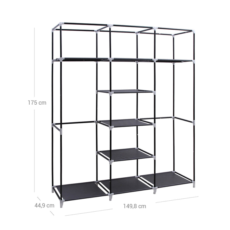 Stoffenkast - Garderobe - Kledingkast - 175 x 150 cm - Grijs