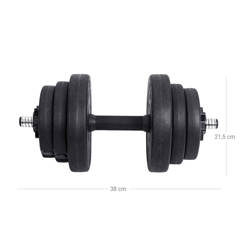 Ensemble licou - Dumbells - 20 kg - noir