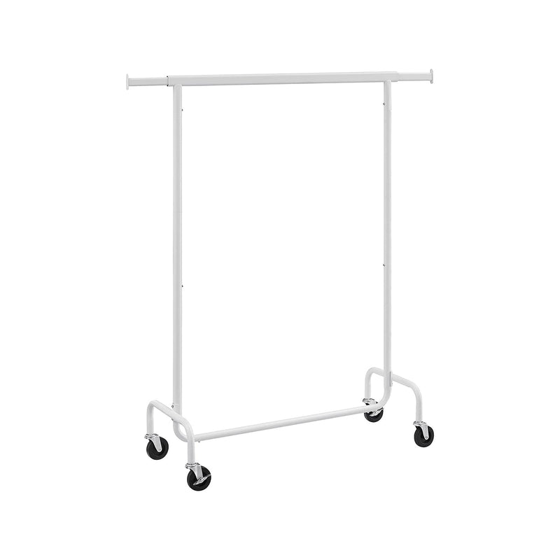 Rack de vêtements - Vêtements Armoire - TIE de vêtements extensible - sur roues - blanc