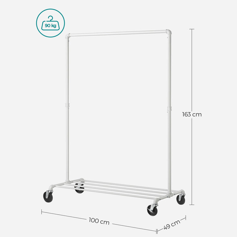 Klädstativ - Coat Rack - Garderob Standard - Industrial Design - Upp till 90 kg skattepliktigt - vitt