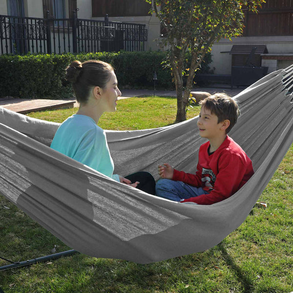 Mat de ciocan - 2 persoane Hammock - 210 x 150 cm - 300 kg Capacitate de încărcare - gri