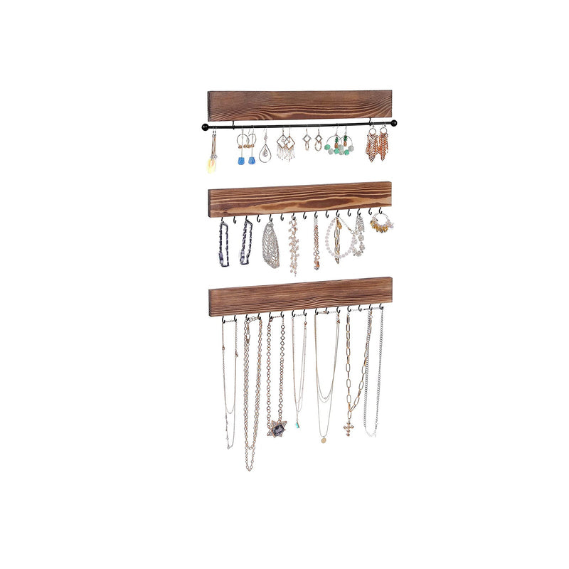 Sieradenrek - Sieradenplank - Sieradenmuurplank - Sieraden organizer - Donkerbruin