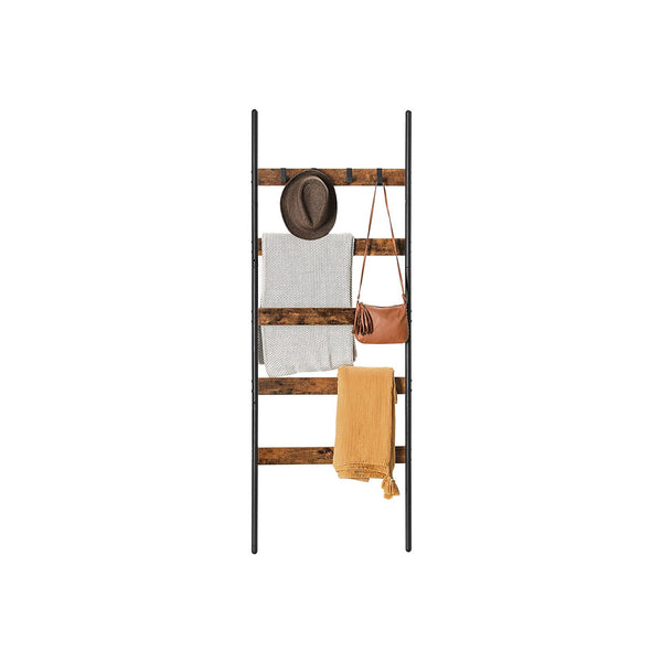 Handdukstege - Handduk Rack - Ladder Rack - Steel Frame - Brown Black