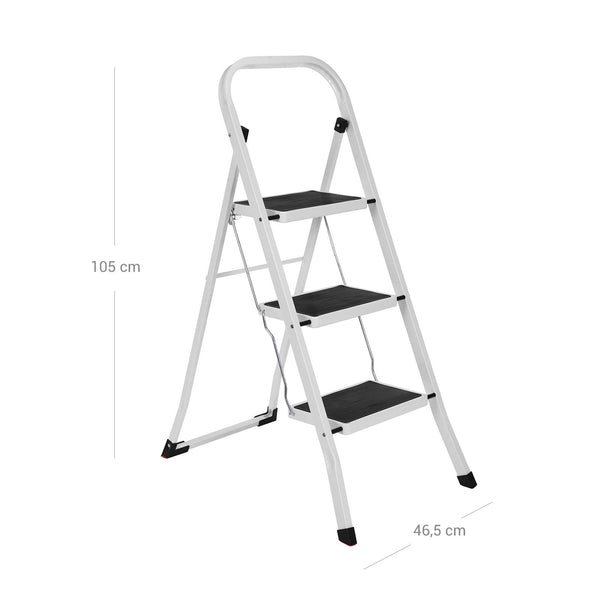 Ladder - Huis Ladder - Kitchen Trappe - Husholdningstrappe - Foldende stige - Hvid